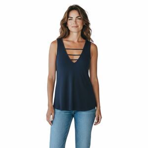 AMERICAN EAGLE Women’s Black Soft & Sexy Ribbed Strappy Tank Top Medium